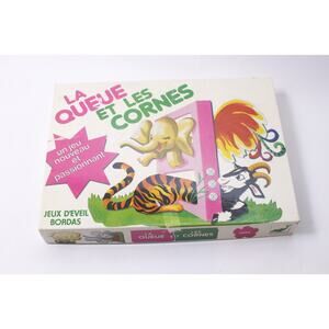 La Queue Et Les Cornes French Board Game about Animals by Bordas ~ 260205-WH 951